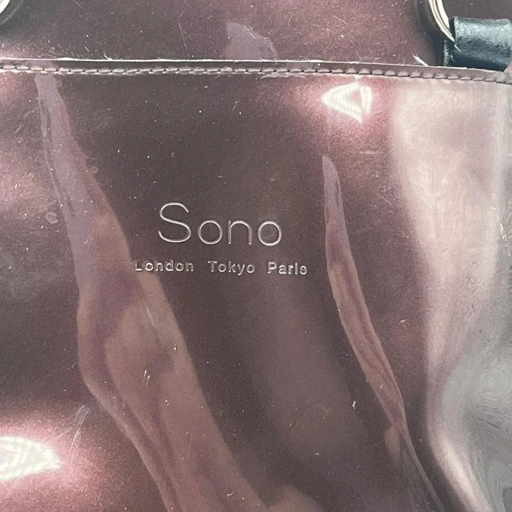 Sono Backpack Purse Burgundy Patent Leather Look Convertible‎ Bag – London Tokyo